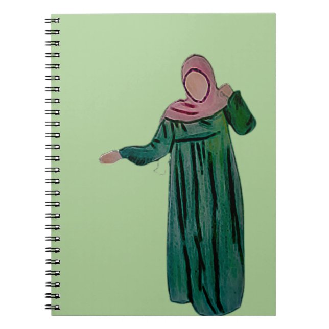 Hijabi - Muslimah - Hijab Hand plockade - Hijab Gi Anteckningsbok (Framsidan)