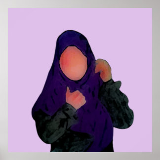 Hijabi - Muslimah - Hijab Hand plockade - Hijab Gi Poster
