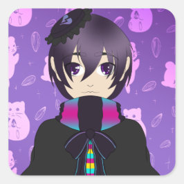 Hikaru Ohayashi Fyrkantigt Klistermärke