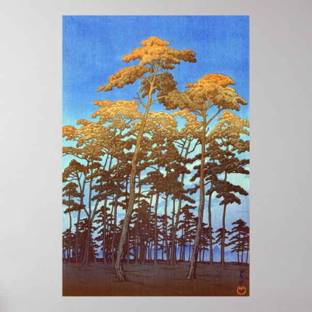 Hikawa Park i Omiya Kawase Hasui 1930 Poster (Framsidan)