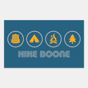 Hike Boone North Carolina Rektangulärt Klistermärke