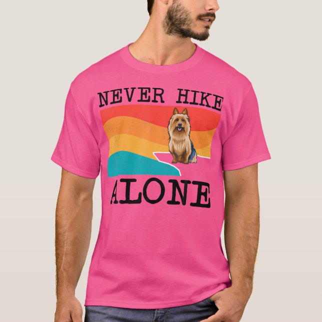 Hike Ensam Australian Terrier Graphic Hiking T Shirt (Framsida)