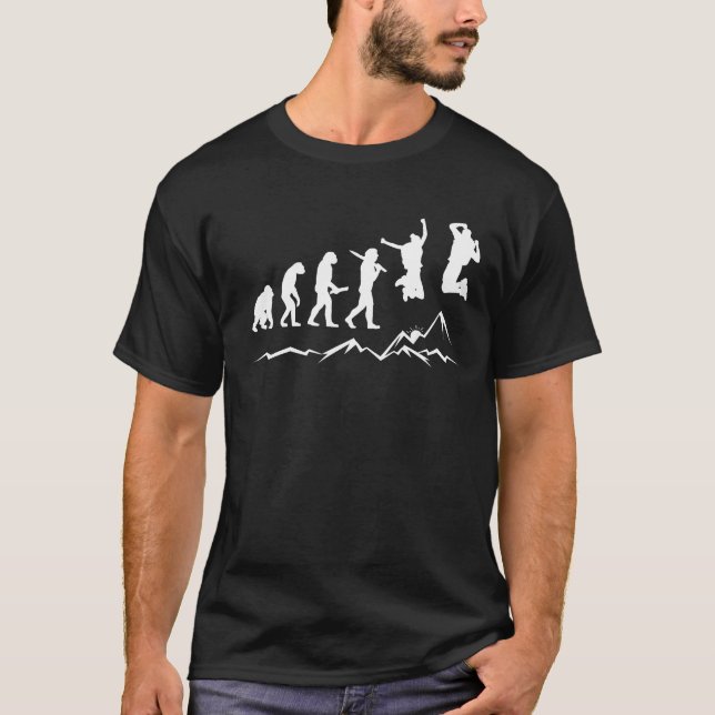 Hike Evolution Wanderung Berge T Shirt (Framsida)