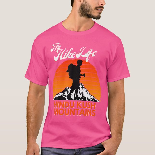 Hike Life Hindu Kush Mountains Hiking Gift Cli T Shirt (Framsida)