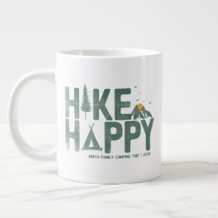 Hike Lycklig Camper Hiker Hiker Hiking Family Pers Jumbo Mugg