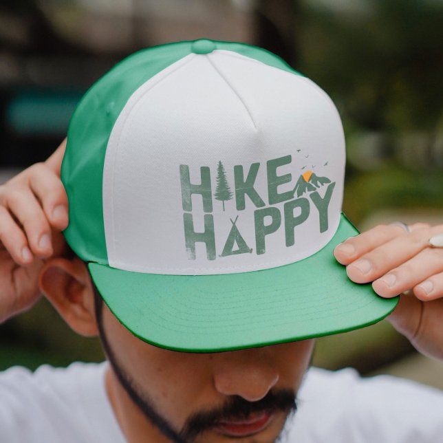 Hike Lycklig Camper Hiker Hiker Hiking Family Pers Keps (Hike Happy Camper Hiker Hiking Family Personalized Trucker Hat)
