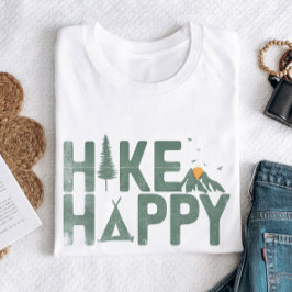 Hike Lycklig Camper Hiker Hiker Hiking Family Pers T Shirt