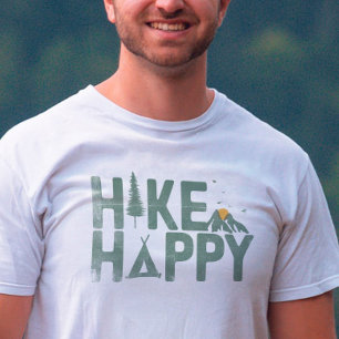 Hike Lycklig Camper Hiker Hiker Hiking Family Pers T Shirt