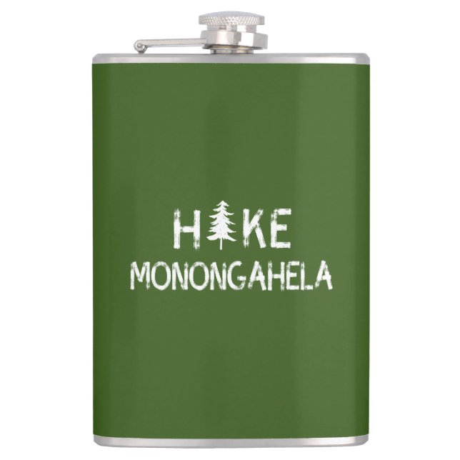 Hike Monongahela Väster Virginia Träd Fickplunta (Framsidan)