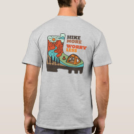 Hike More Worry Less Funny Camping T-Shirt