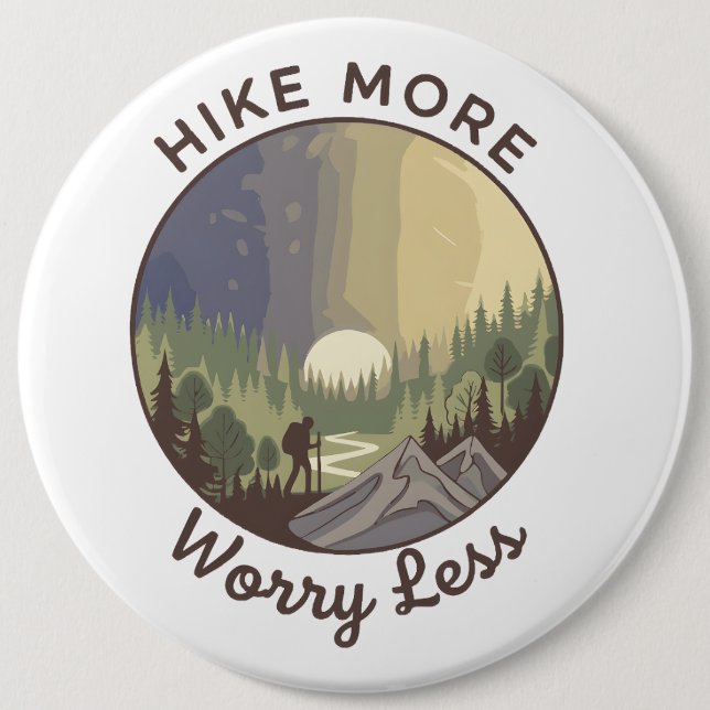 Hike More, Worry Less Knapp (Framsida)