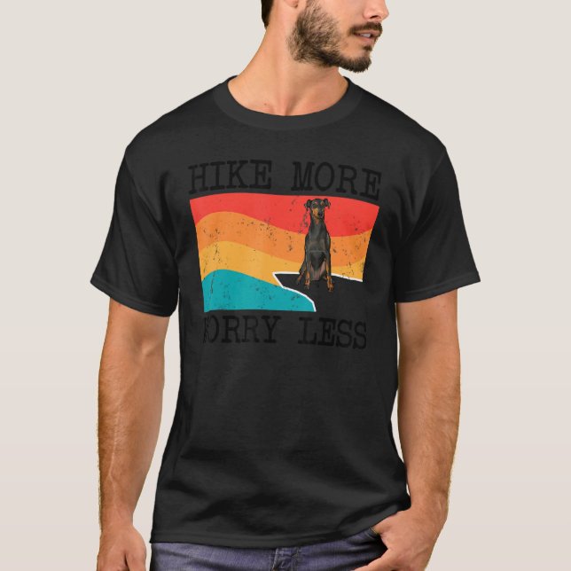 Hike more Worry Less Manchester Terrier Graphic Hi T Shirt (Framsida)