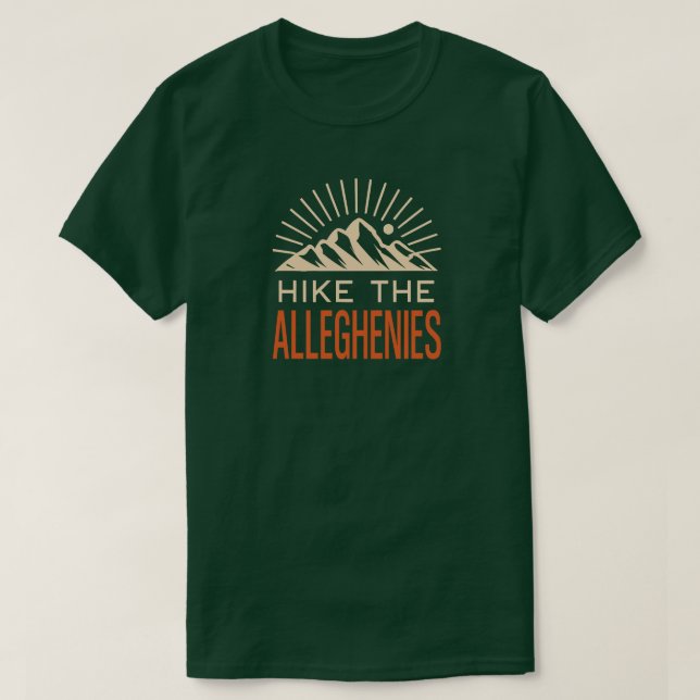 Hike The Allegheny Mountains Sunburst T Shirt (Design framsida)