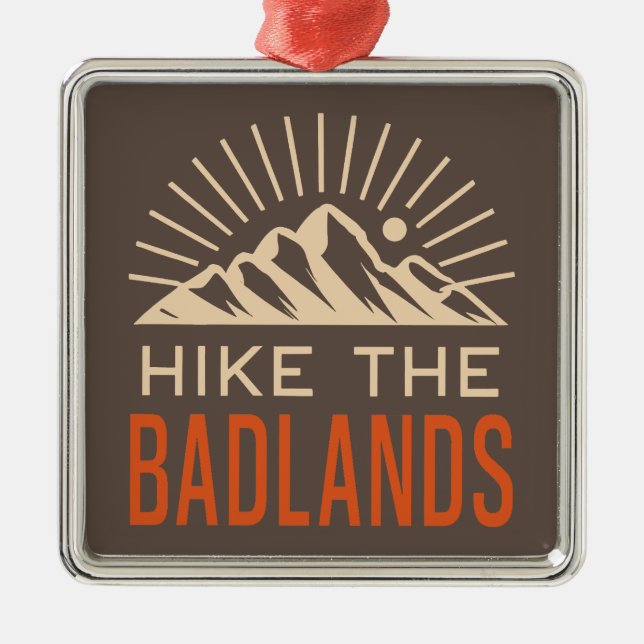 Hike the Badlands Sunburst Julgransprydnad Metall (Framsidan)