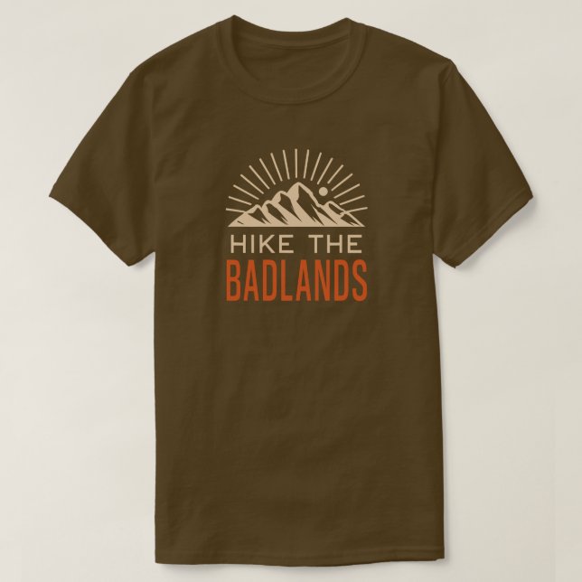 Hike the Badlands Sunburst T Shirt (Design framsida)