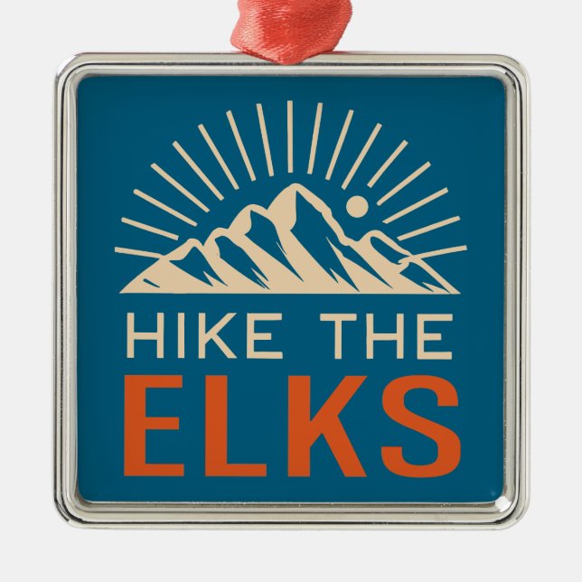 Hike The Elk Mountains Sunburst Julgransprydnad Metall (Framsidan)