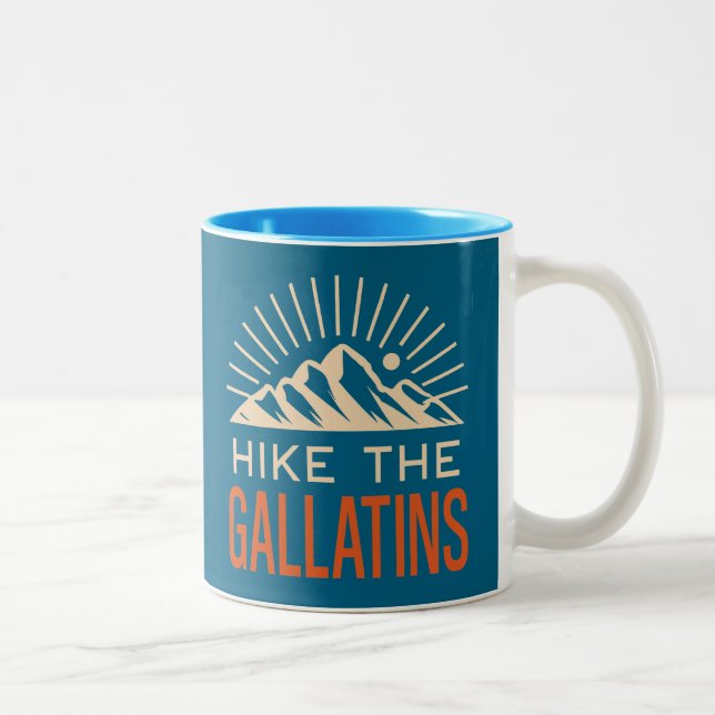 Hike The Gallatin Mountains Sunburst Två-Tonad Mugg (Höger)