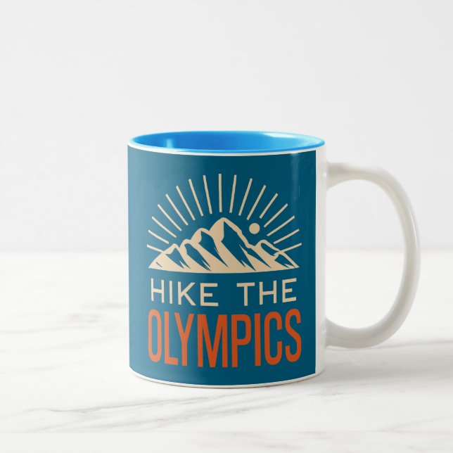Hike The Olympic Mountains Washington Sunburst Två-Tonad Mugg (Höger)