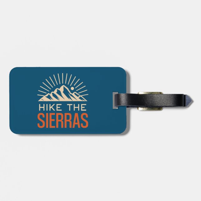 Hike the Sierras California Sunburst Bagagebricka (Baksida Vågrät)