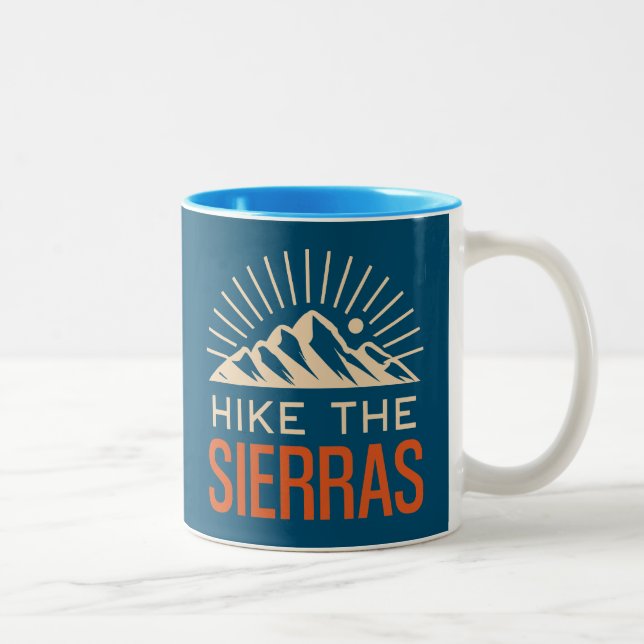 Hike the Sierras California Sunburst Två-Tonad Mugg (Höger)