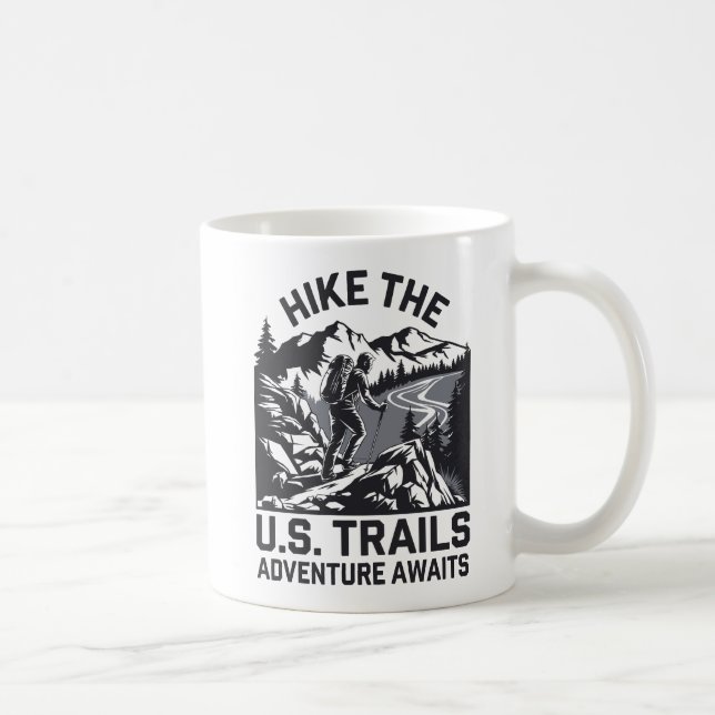 Hike the USA Trails Äventyr Awaits Graphic Kaffemugg (Höger)