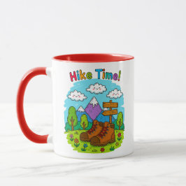Hike Time Kids Crayon Adventure Art Mugg