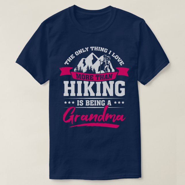 Hike Trekking Hiking Grandma Gift T Shirt (Design framsida)