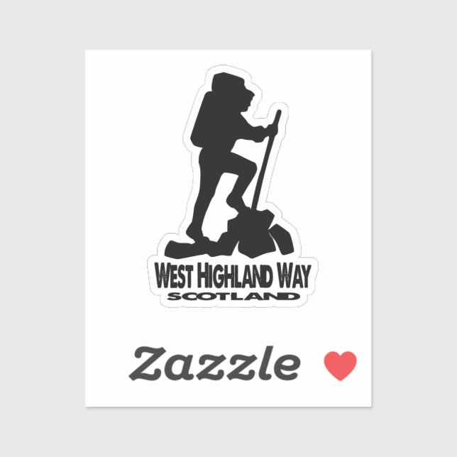 Hike - Väster Highland Way - Skottland Klistermärken (Ark)