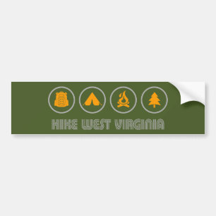 Hike Väster Virginia Bildekal