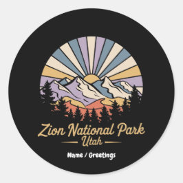 Hike Zion National Park Utah Explore Scenia Trails Runt Klistermärke