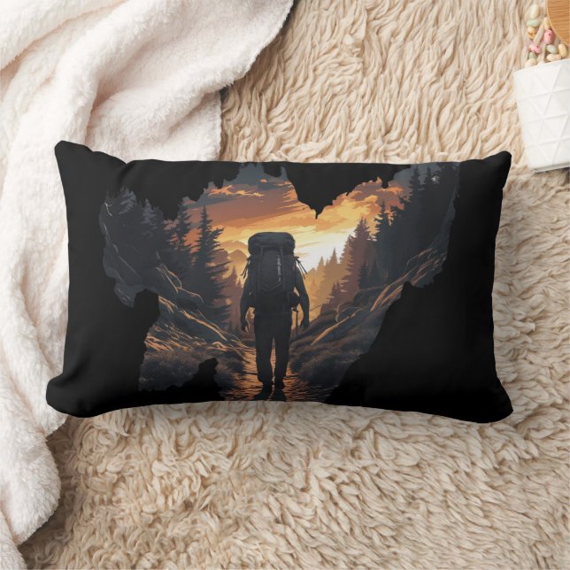 Hiker Äventyr Lumbar-fyllning - naturutforskaren Lumbarkudde (Filt)