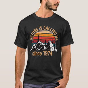 Hiker Birthday Gift 1974 T Shirt