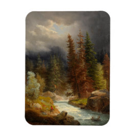 Hiker bredvid en Torrentialflod Magnet