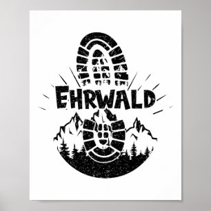 Hiker Ehrwald Tyrol Austria Vacation Poster