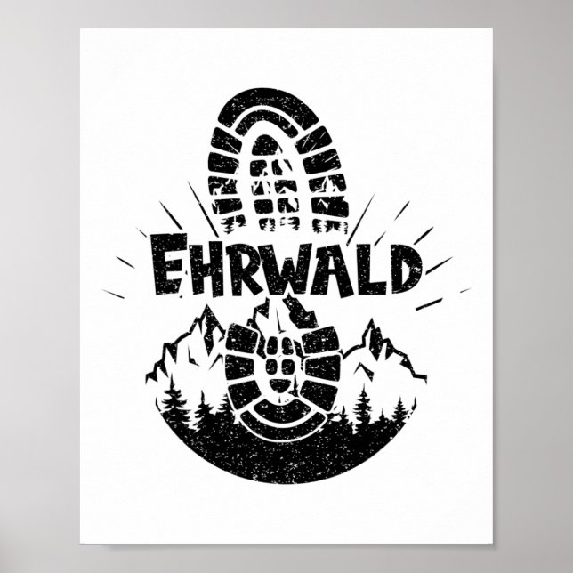 Hiker Ehrwald Tyrol Austria Vacation Poster (Framsidan)
