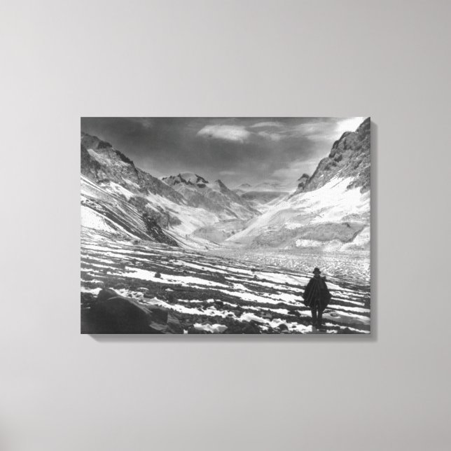 Hiker i Aconcaguadalen i Chili Photograp Canvastryck (Framsida)