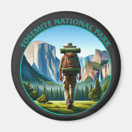 Hiker i nationalparken Yosemite Magnet