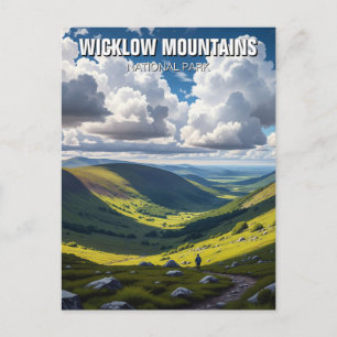 Hiker i Wicklow Mountains National Park Ireland Vykort