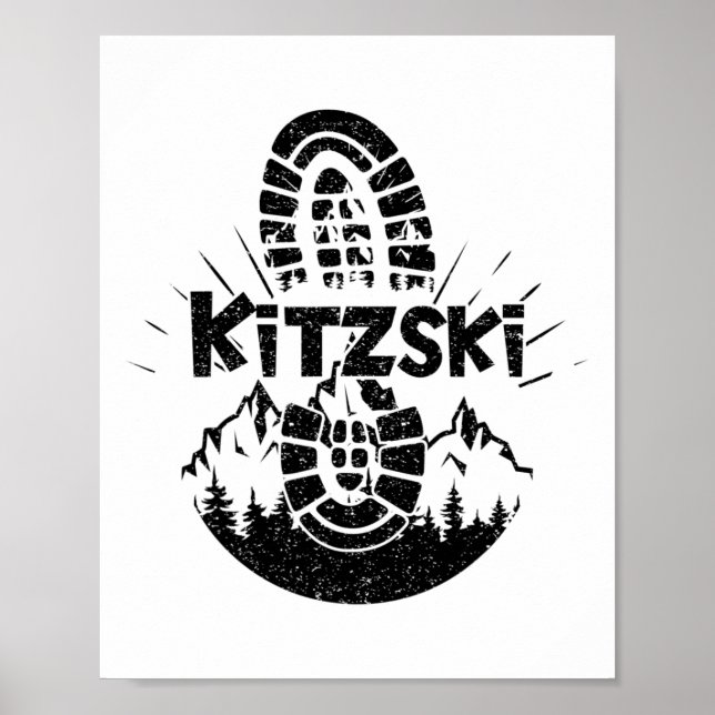 Hiker Kitzski Tyrol Austria Vacation Poster (Framsidan)