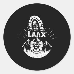 Hiker Laax Schweiz Hiking Vacation Runt Klistermärke