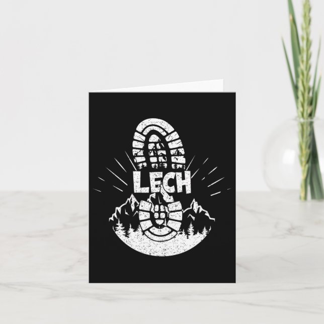 Hiker Lech Vorarlberg Austria Hiking Vacation Kort (Framsida)