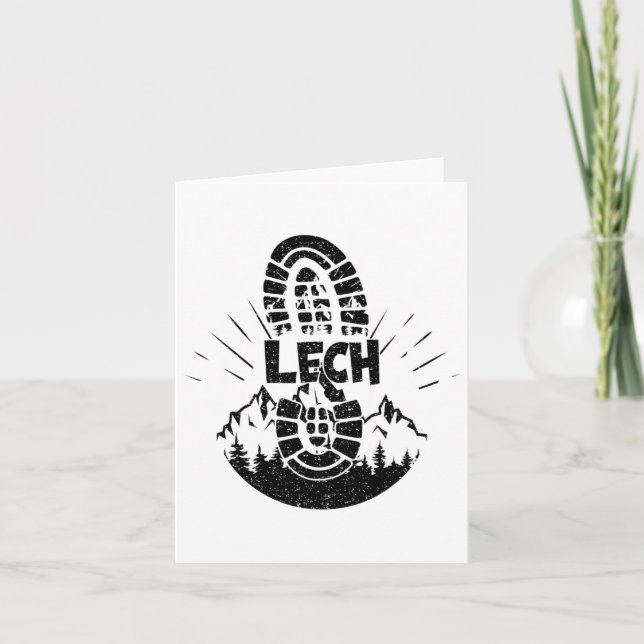 Hiker Lech Vorarlberg Austria Vacation Kort (Framsida)