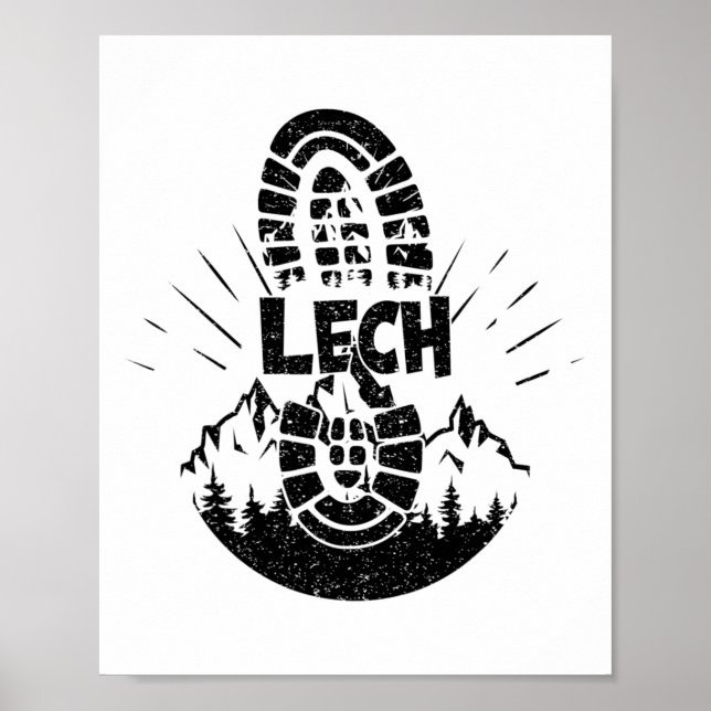 Hiker Lech Vorarlberg Austria Vacation Poster (Framsidan)