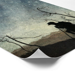 Hiker med stjärnor - Rackham Poster
