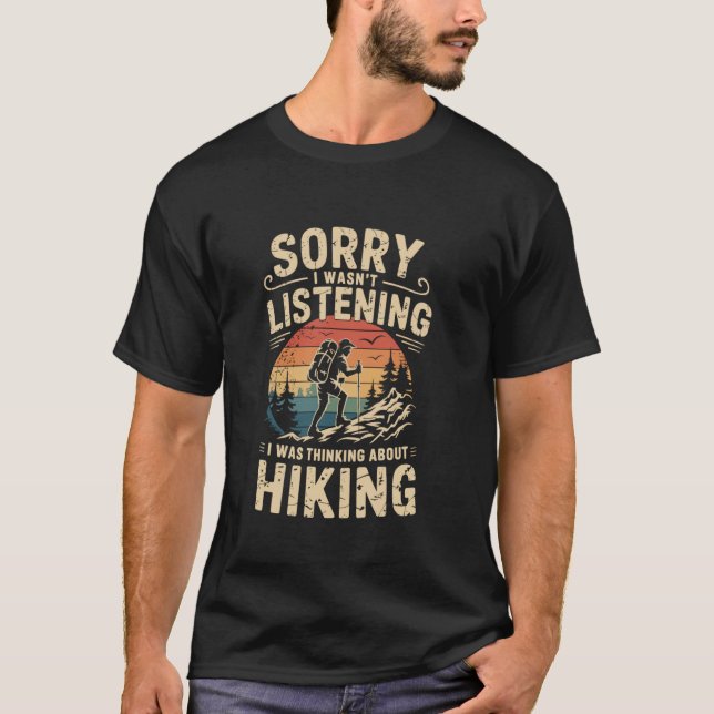 Hiker Mountaintainers Bakpackning Camping Hiking T Shirt (Framsida)
