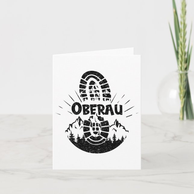 Hiker Oberau Tyrol Austria Vacation Kort (Framsida)