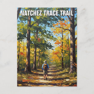 Hiker på Natchez Trace Trail Vykort