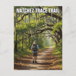 Hiker på Natchez Trace Trail Vykort