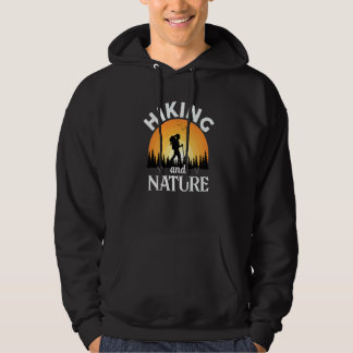 Hiker-Retro-solnedgång i höns och i naturen Hoodie