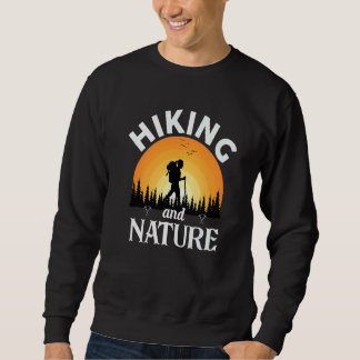 Hiker-Retro-solnedgång i höns och i naturen Lång Ärmad Tröja